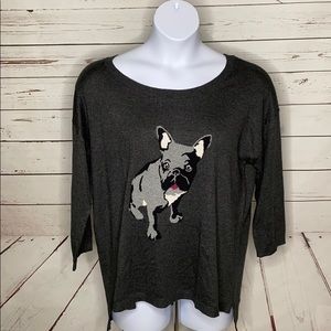 NWT Lane Bryant charcoal dog sweater size 18/20